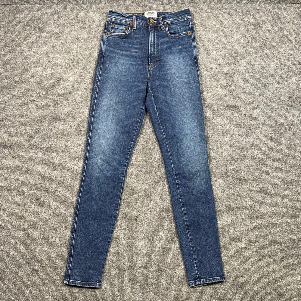 AGOLDE High Rise Skinny Jeans Dark‎ Blue Wash Size 24 A051B-812 Denim Pants